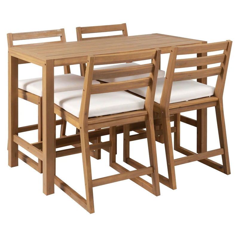 Patio Bar Set With Ergonomic Chairs