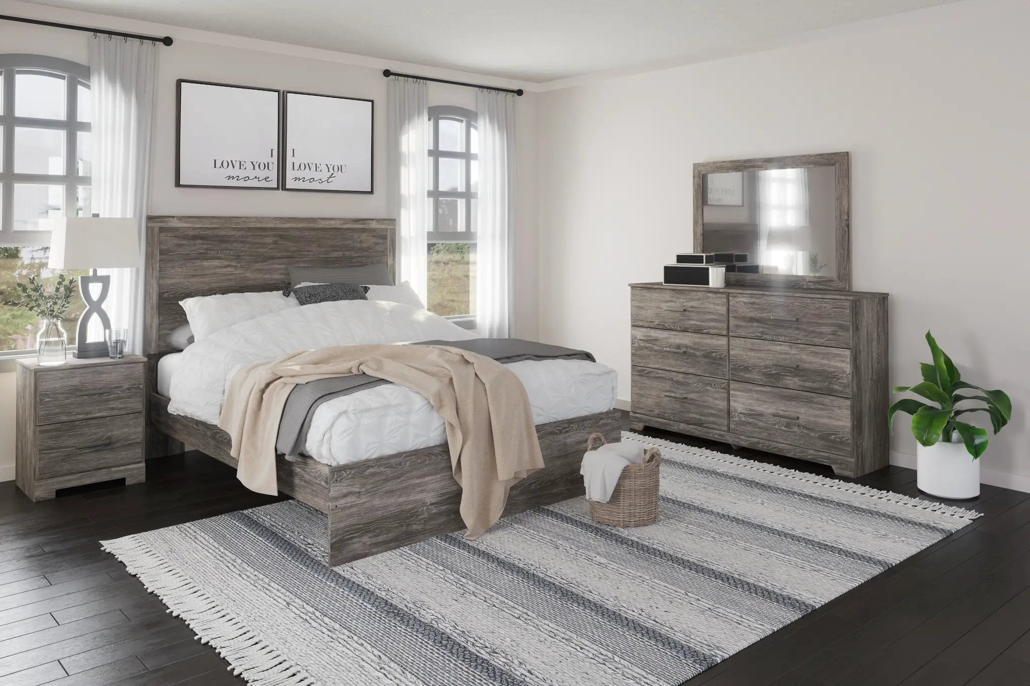 Ralinksi - Two Drawer Night Stand - Gray by Unique Piece Furniture