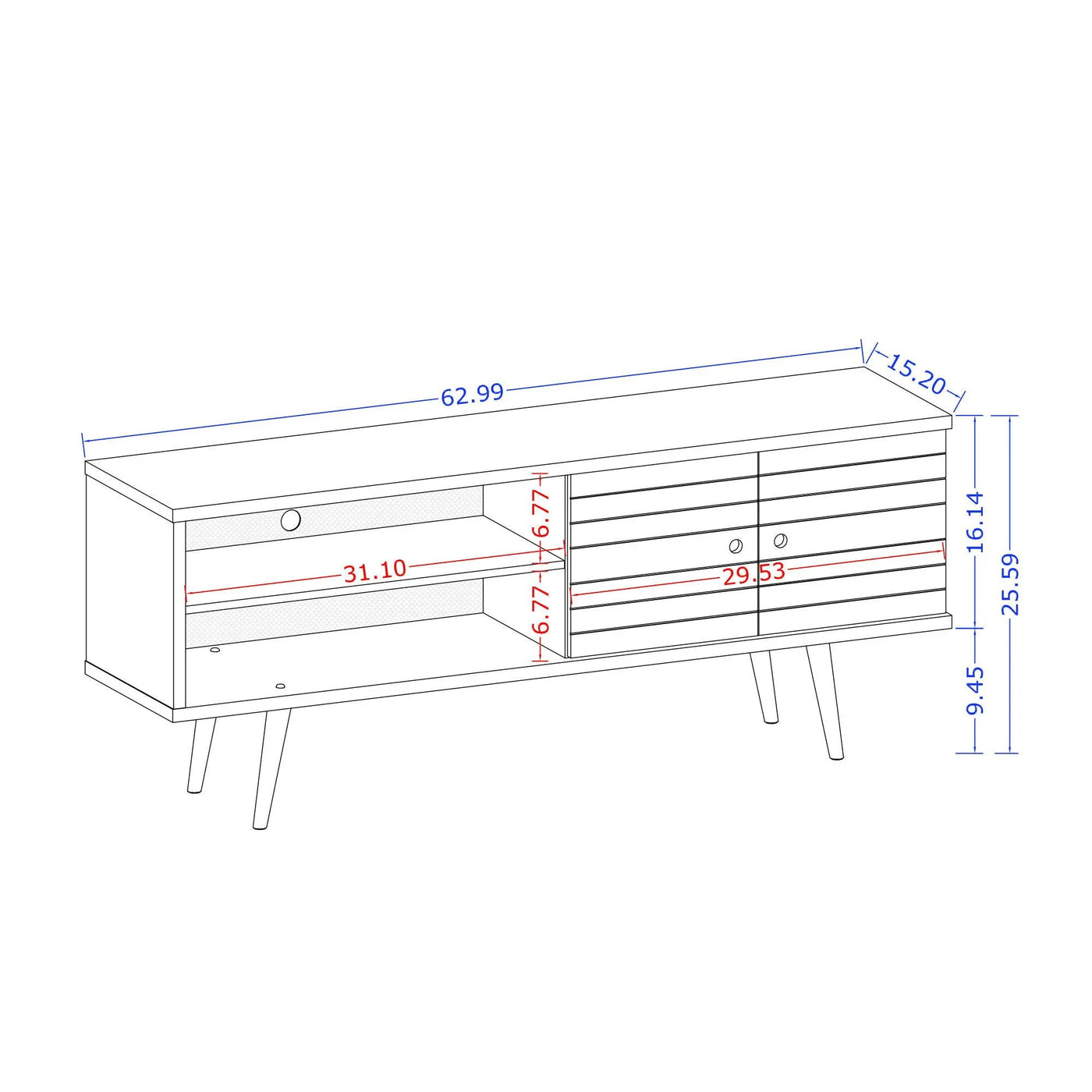Liberty - 63" TV Stand by HouseOfZazla