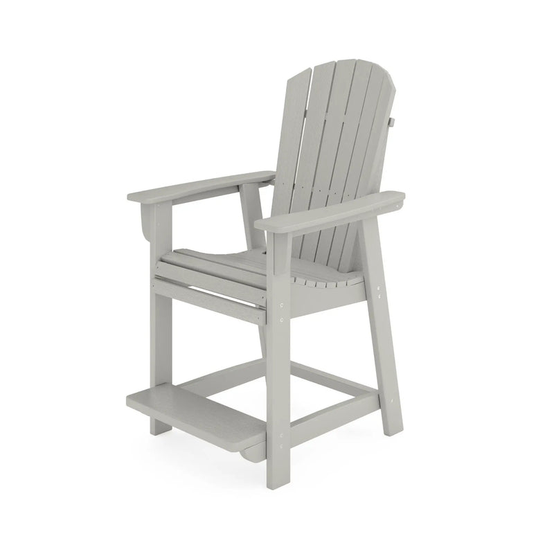 Adirondack Style Counter Chair Stylish HDPE Poly Lumber For Dining, Patio, And Garden Comfort by Unique Piece Furniture