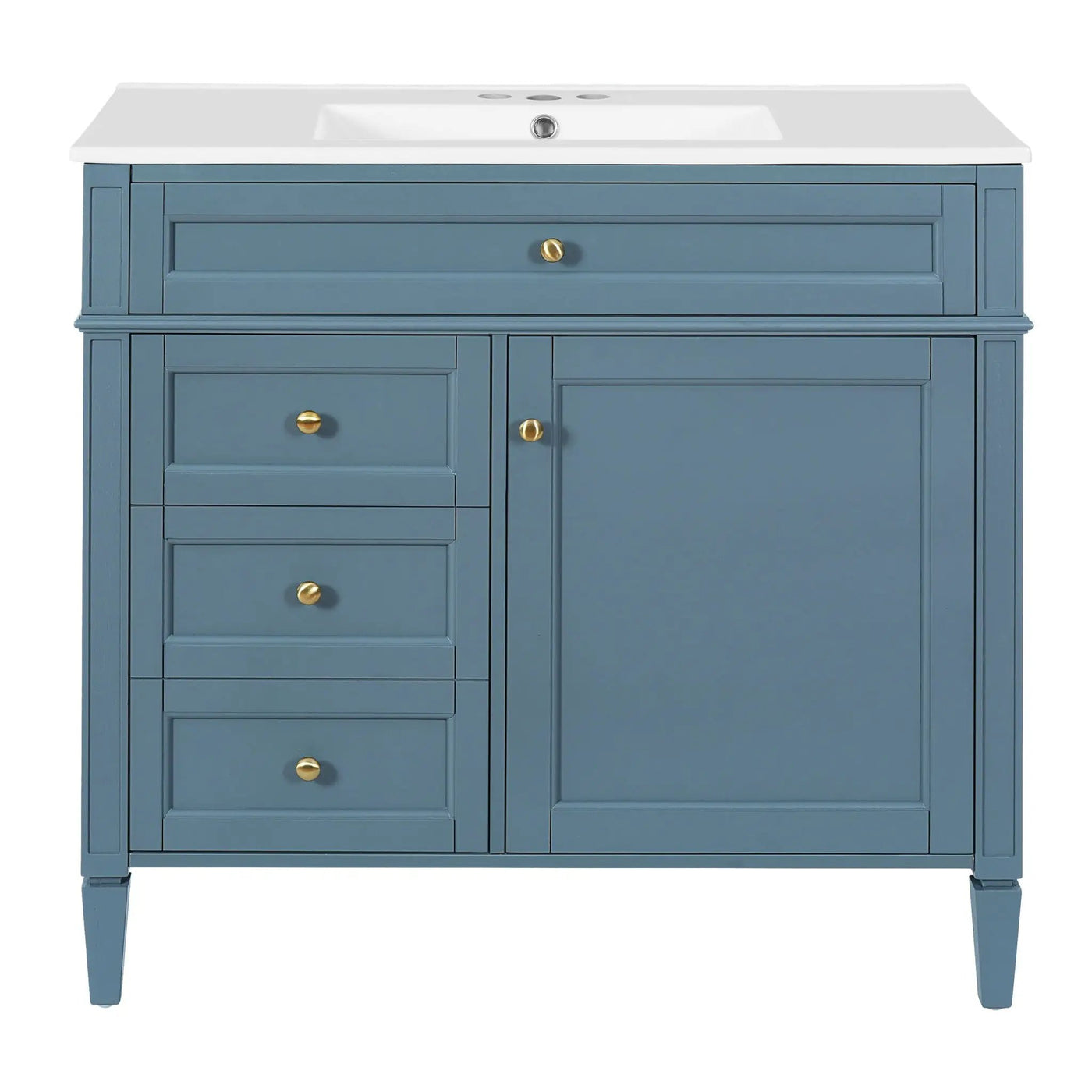 Bathroom Vanity With Top Sink, 2 Drawers And Tip Out Drawer by HouseOfZazla