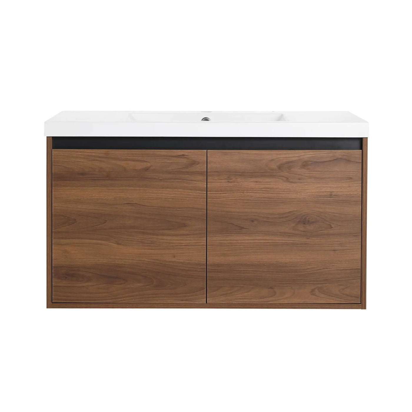 Bathroom Vanity Set With Resin Countertop Sink And 2 Doors, Engineered Wood by HouseOfZazla
