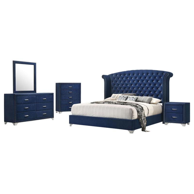 Melody 5-piece Eastern King Bedroom Set Pacific Blue by Unique Piece Furniture