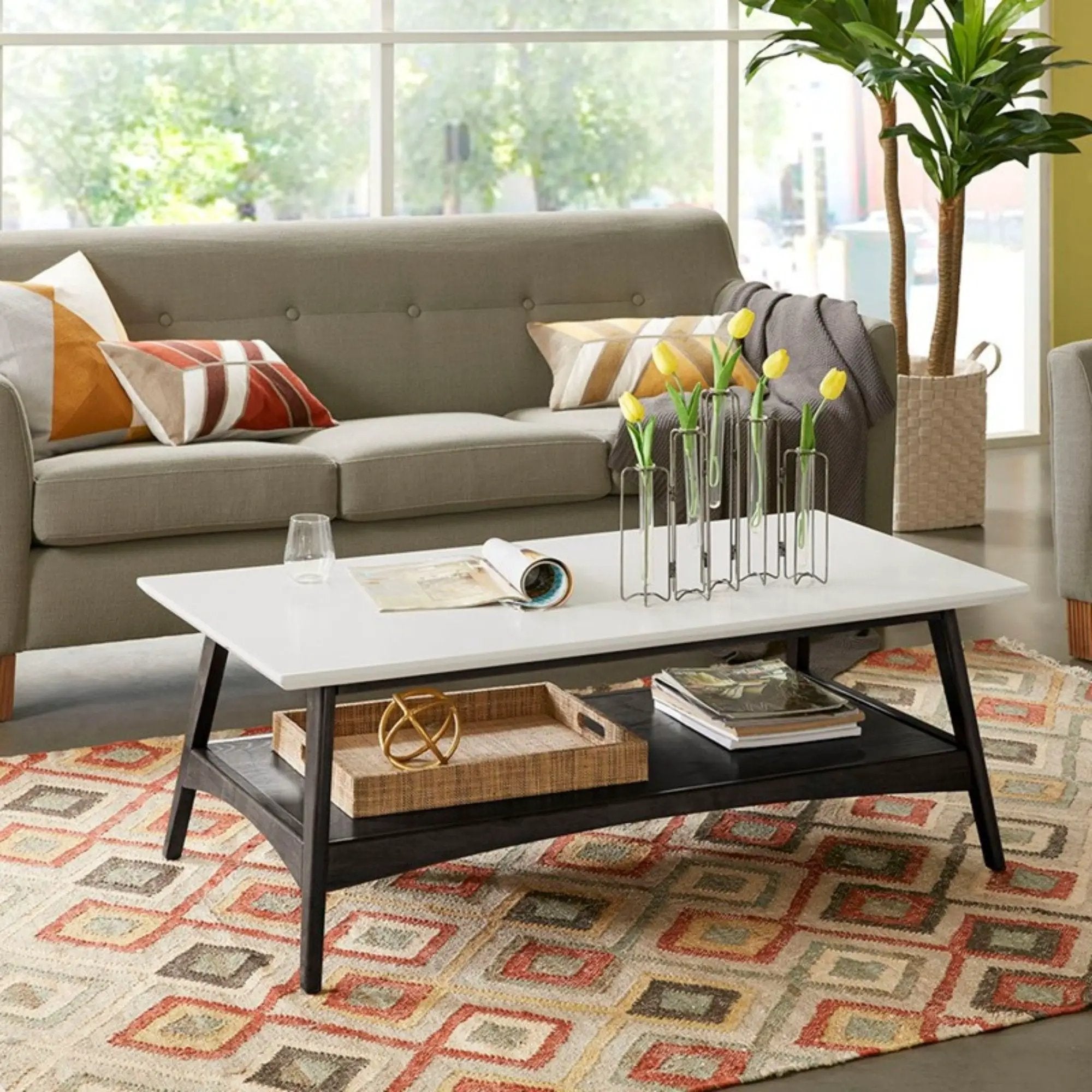 Modern Table With Extra Storage by Unique Piece Furniture
