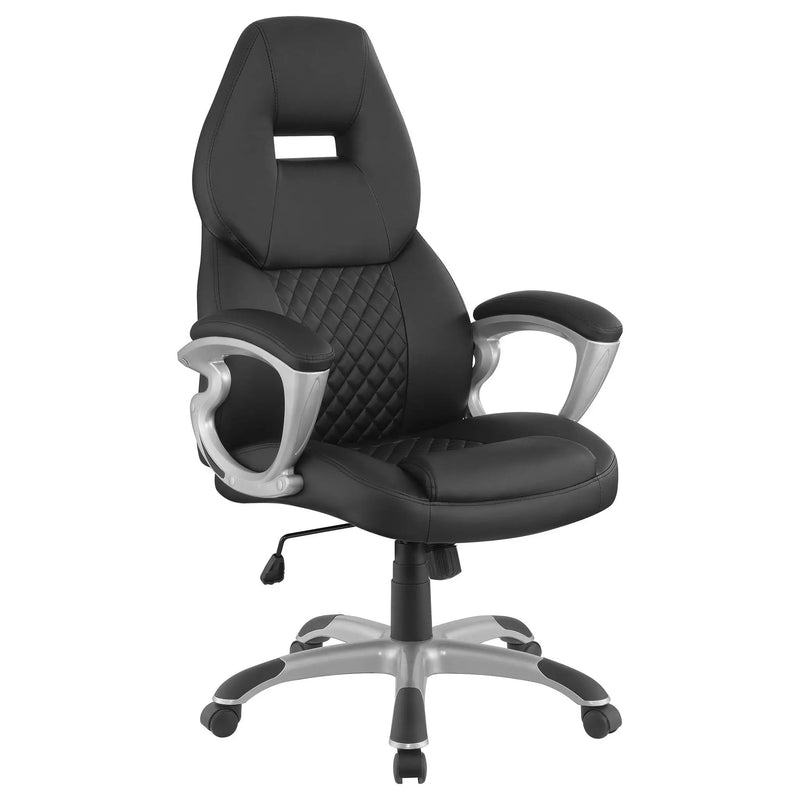 Bruce Upholstered Adjustable Home Office Desk Chair Black by Unique Piece Furniture