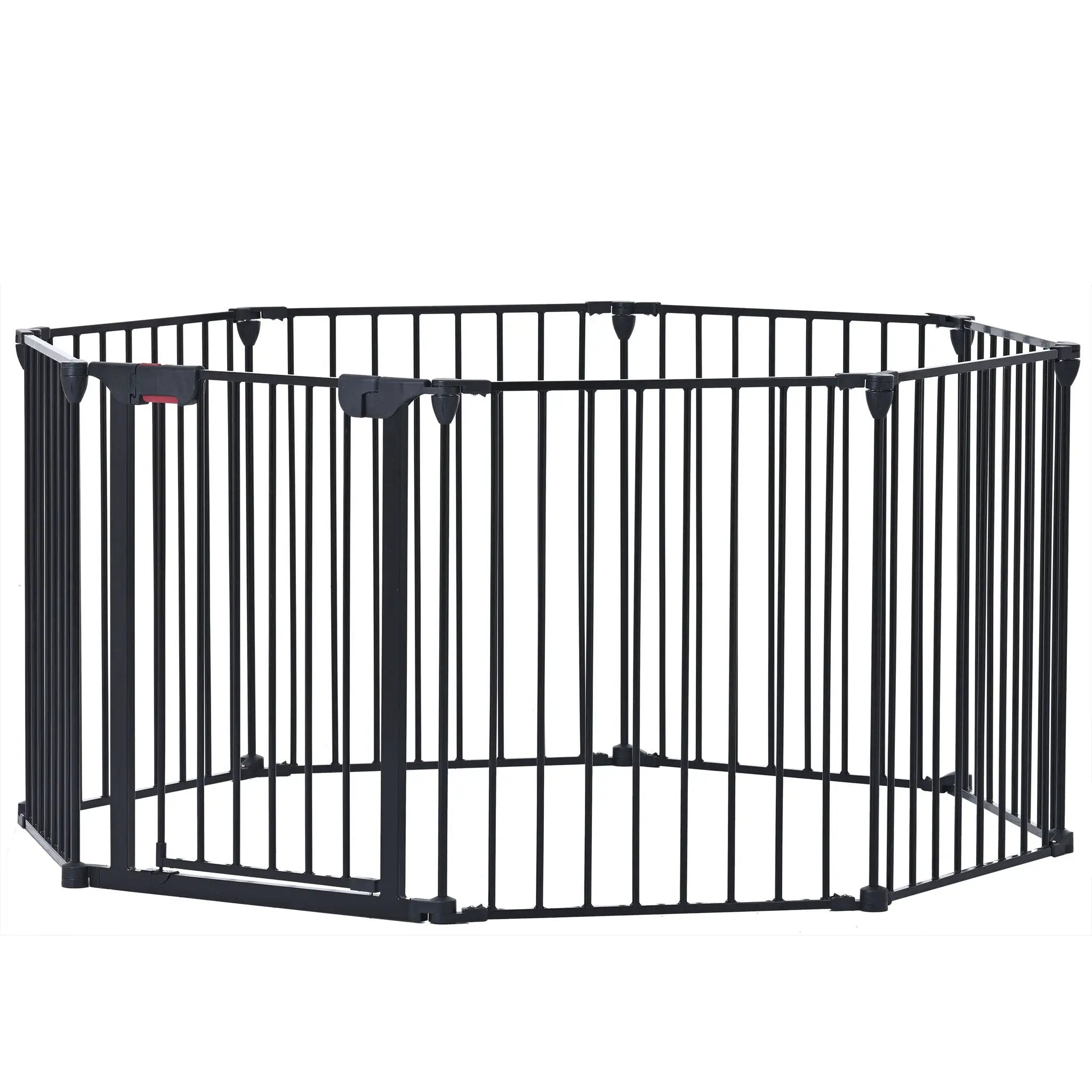 Adjustable Safety Gate Play Yard Metal Doorways Fireplace Fence Christmas Tree Fence Gate For House Stairs Gate Prohibited Area Fence by HouseOfZazla