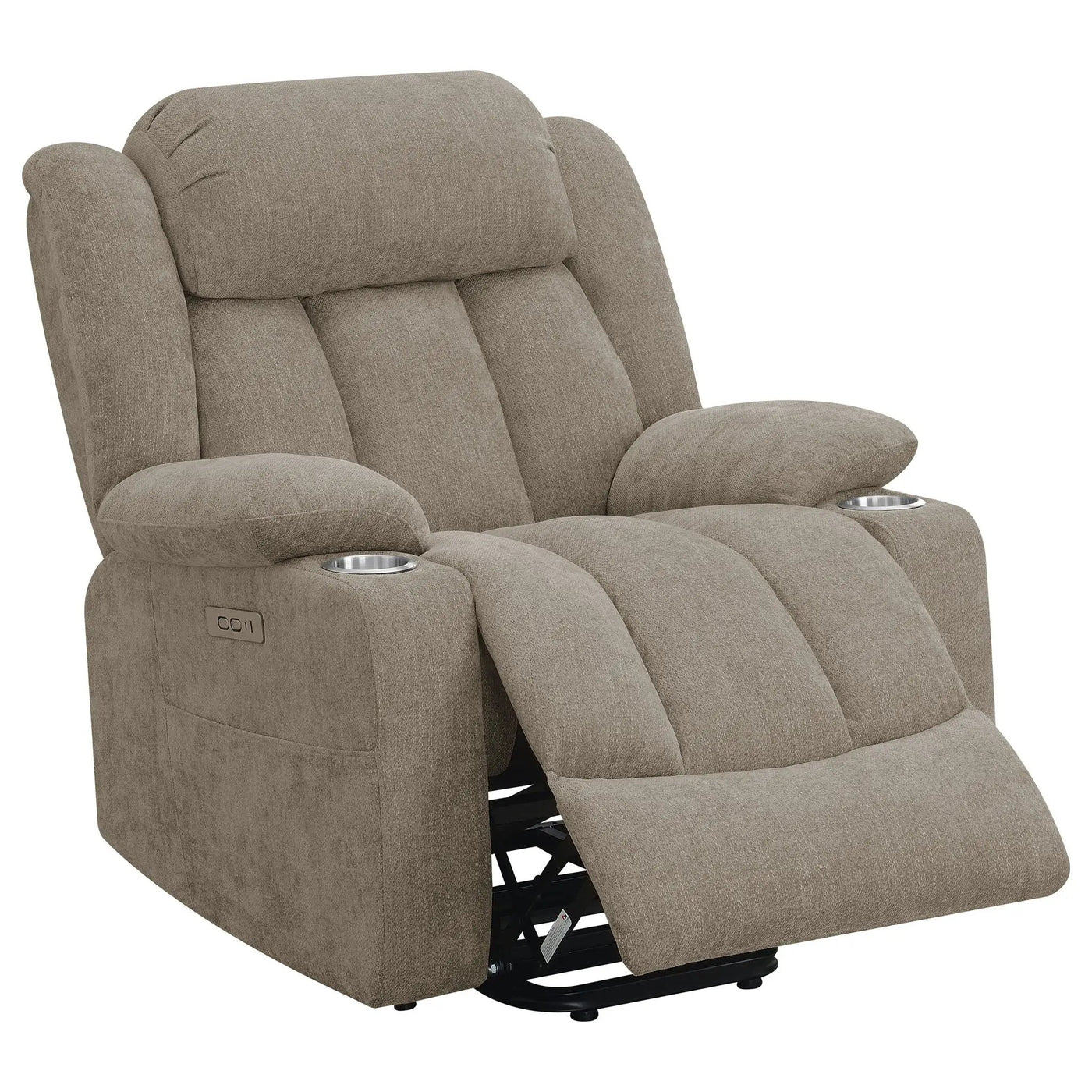 Beca - Upholstered Power Lift Recliner With Cupholders And USB Charging by Unique Piece Furniture