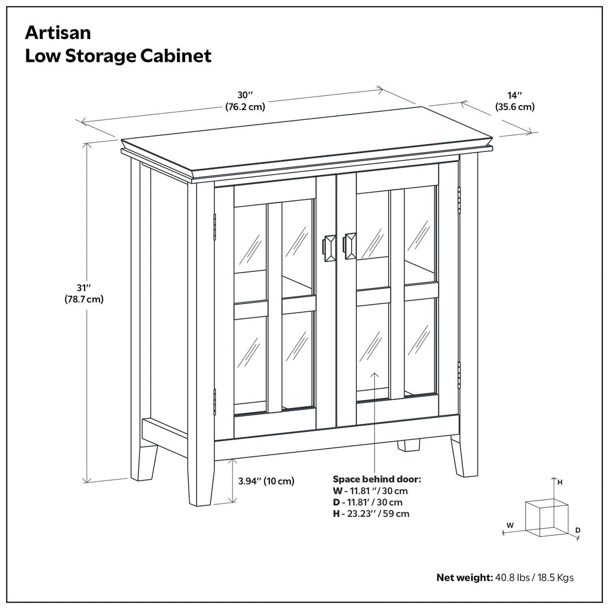 Handcrafted Low Storage Cabinet with Adjustable Shelves – Choose Color, photo 12 of 28