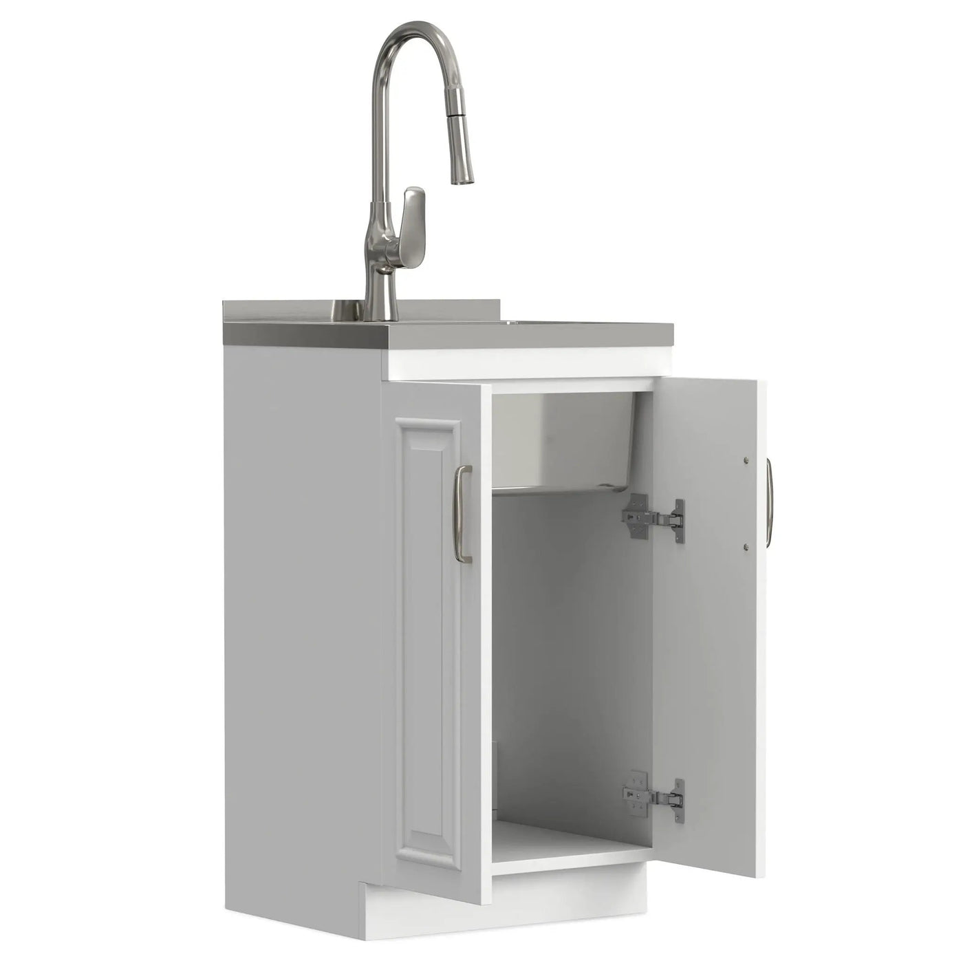 Darwin - Deluxe Laundry Cabinet With Pull-Out Faucet And Stainless Steel Sink by HouseOfZazla