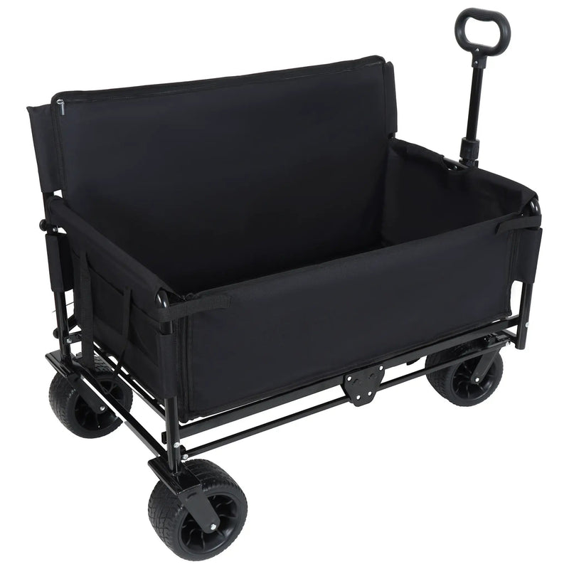 3-in-1 Convertible Folding Wagon Cart with Bench Seat & Storage by HouseOfZazla