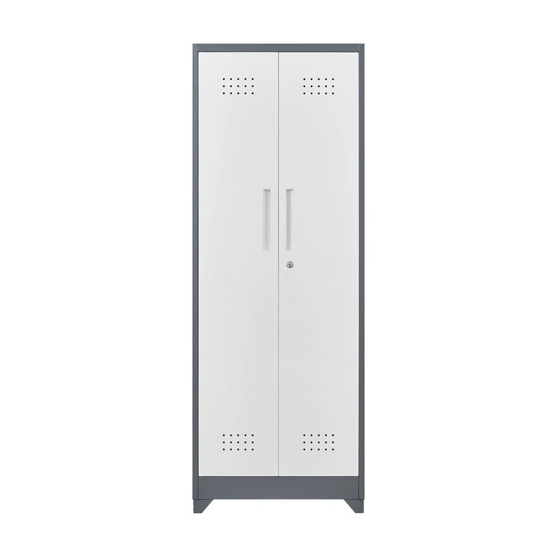 Lockers With Locking Doors, Adjustable Shelves, High Broom Tool Storage Cabinet by HouseOfZazla