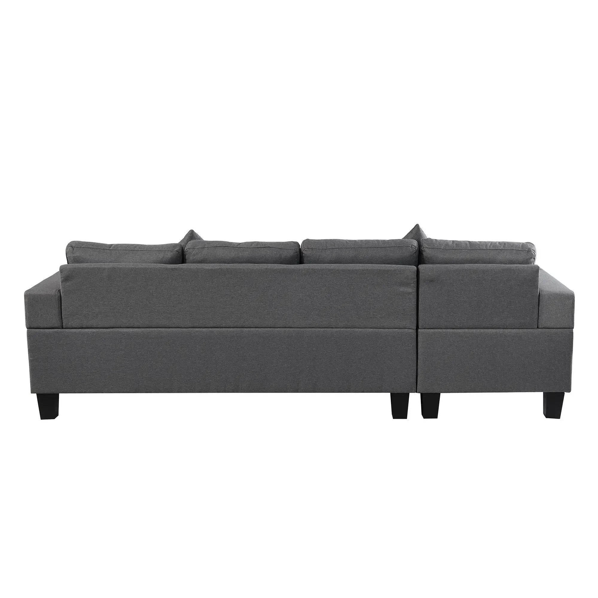 Sectional Sofa Set For Living Room With L Shape Chaise Lounge, Cup Holder And Left Or Right Hand Chaise Modern 4 Seat by HouseOfZazla