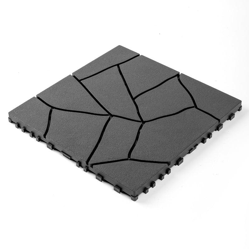 Stone Style 12" Patio Deck Tiles by HouseOfZazla