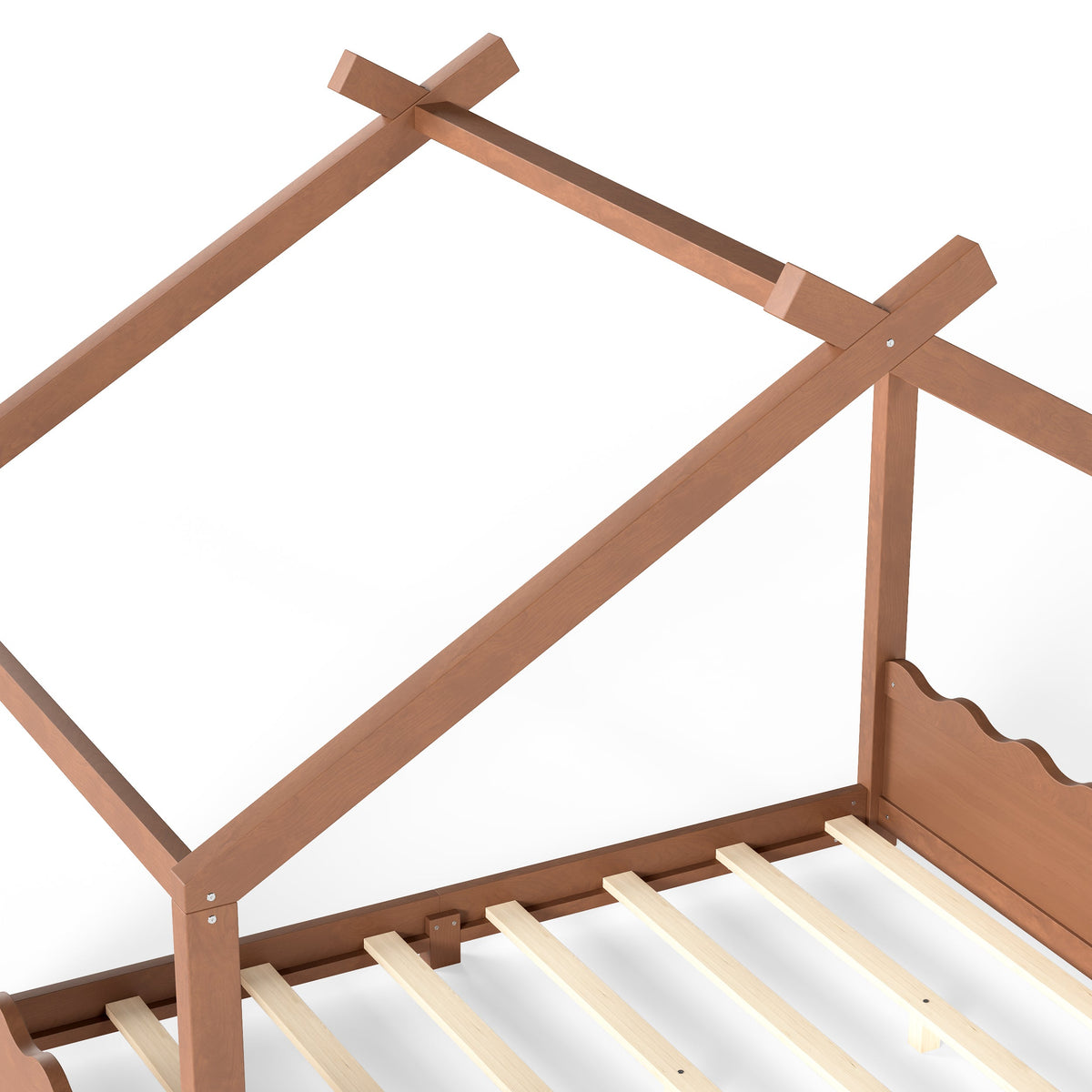 Full House Floor Bed with Support Slats - Deep Natural, photo 7 of 10