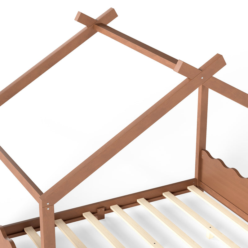 Full House Floor Bed with Support Slats - Deep Natural, photo 7 of 10