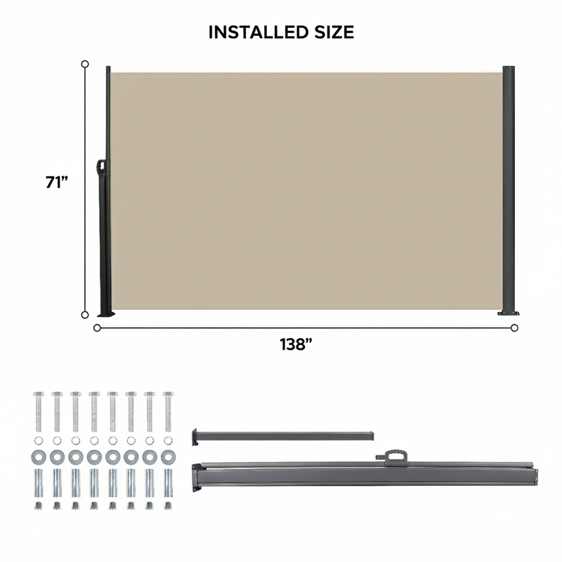 Retractable Side Awning - Outdoor Privacy Screen, photo 2 of 10