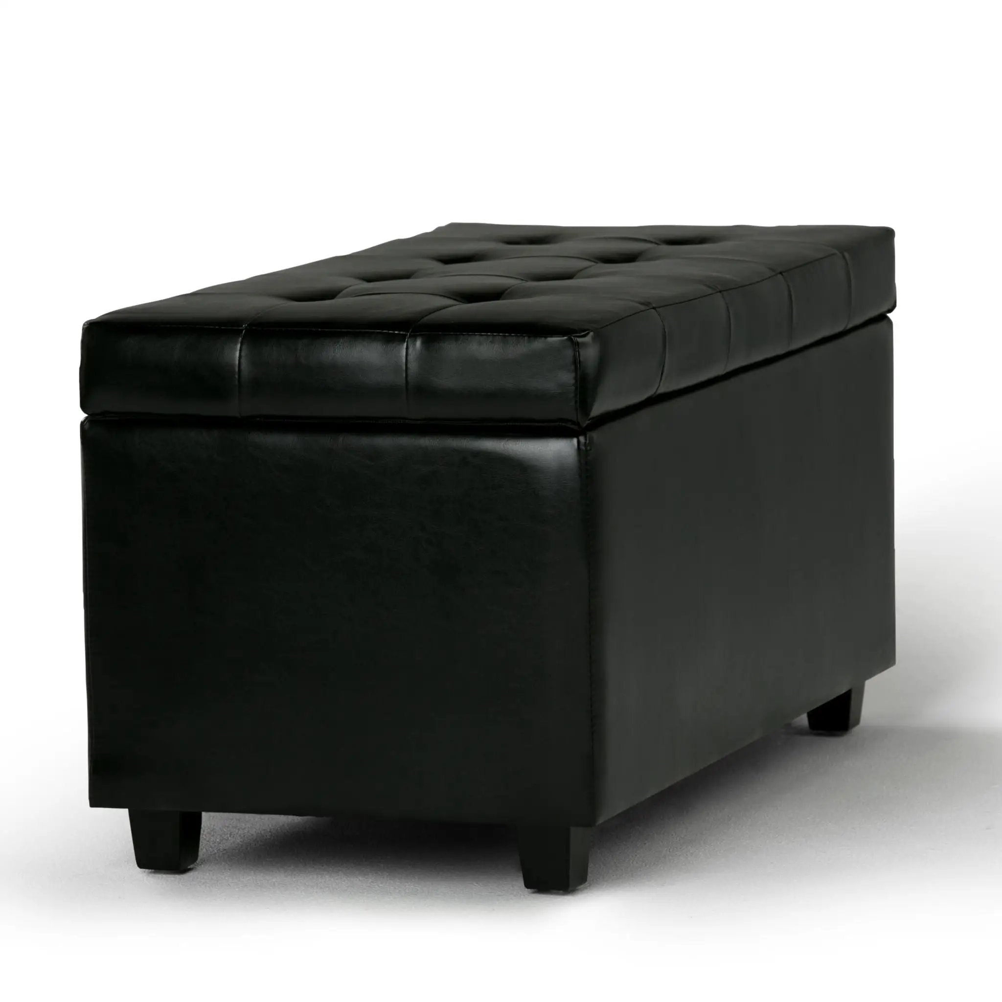 Cosmopolitan - Storage Ottoman - Midnight Black by HouseOfZazla