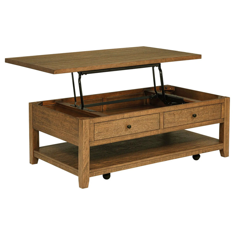 Payne 48-inch Mobile Lift Top Coffee Table Distressed Brown by Unique Piece Furniture