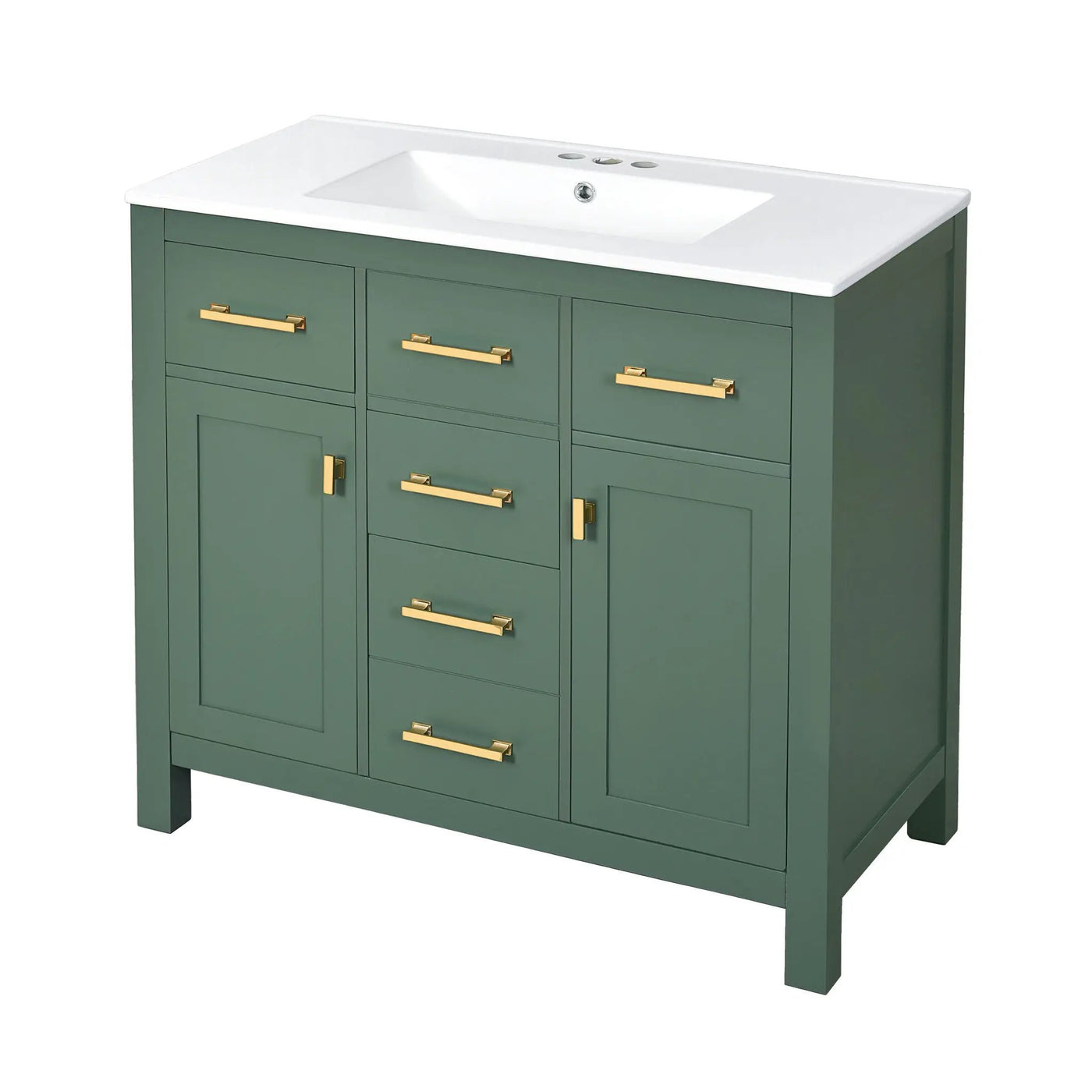 Bathroom Vanity With Sink Combo Set, Modern Bathroom Cabinet With 4 Drawers by HouseOfZazla