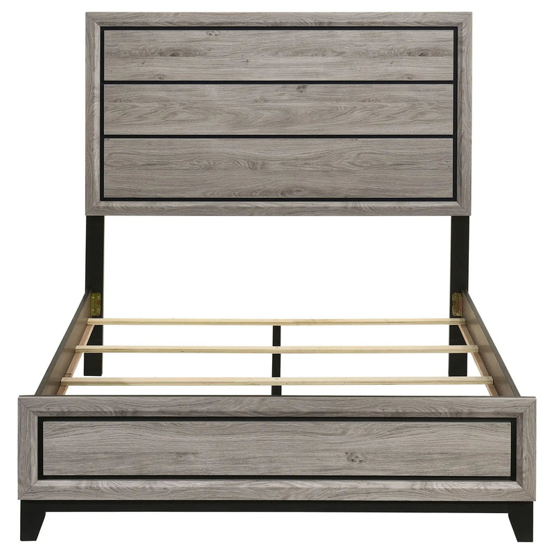 Watson Wood Full Panel Bed Light Taupe by Unique Piece Furniture