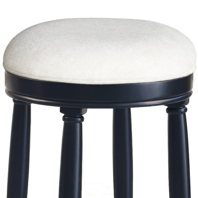 360° Swivel Wooden Barstools With Upholstered Seat, Counter Height (Set of 2) by Unique Piece Furniture
