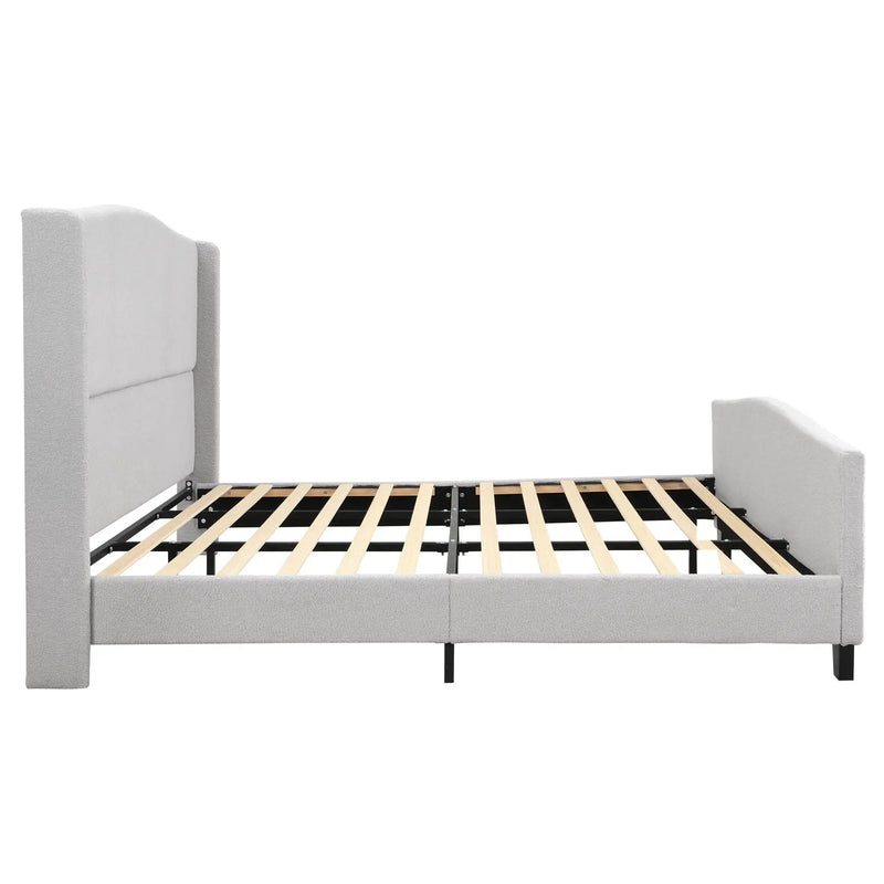 Platform Bed Frame With Tall Headboard And High Footboard by HouseOfZazla