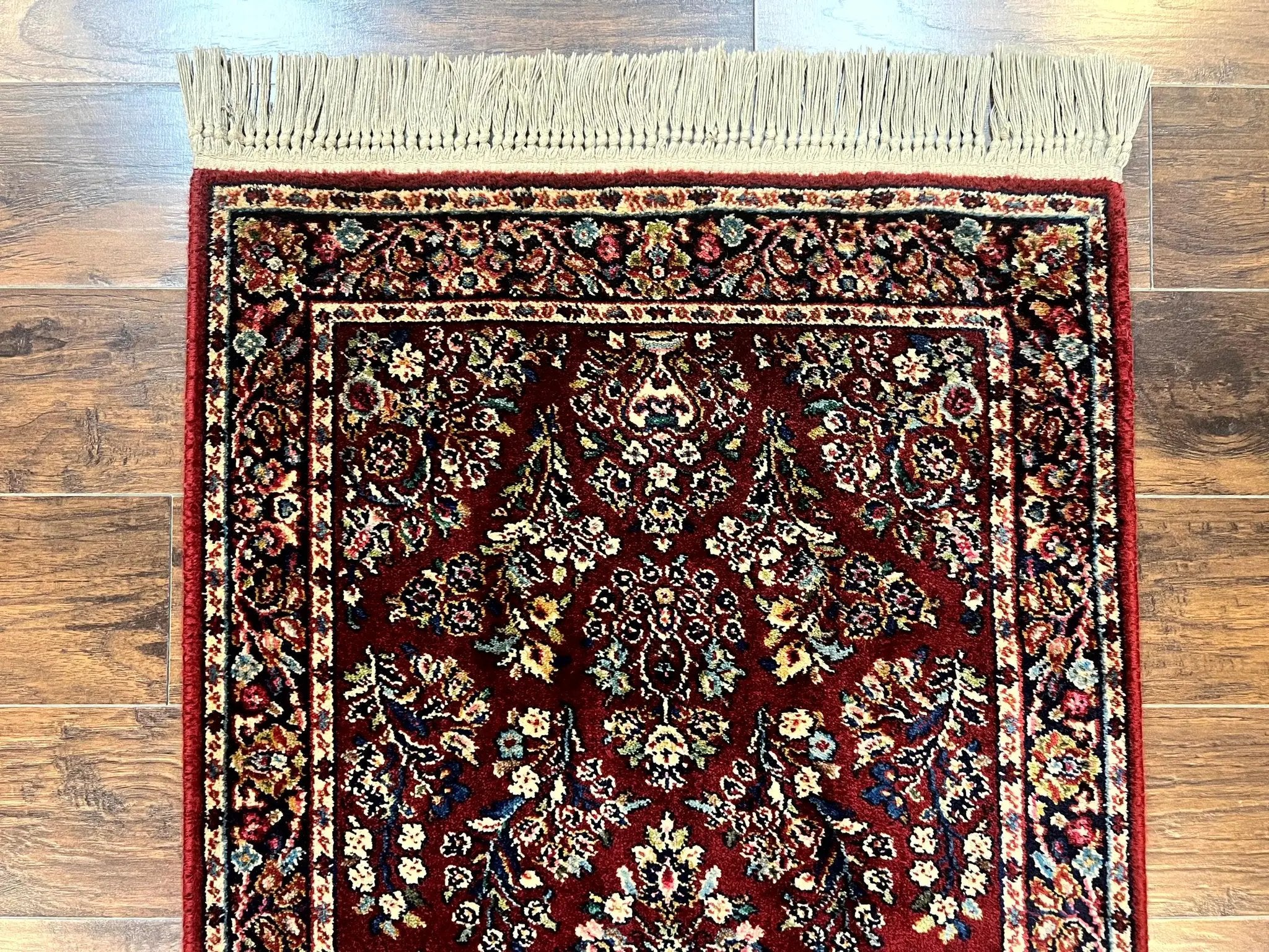 Karastan Rug 3x5 Red Sarouk #785, Small Karastan Wool Pile Rug, Original 700 Series, Discontinued Vintage Karastan Carpet by Jewel Rugs