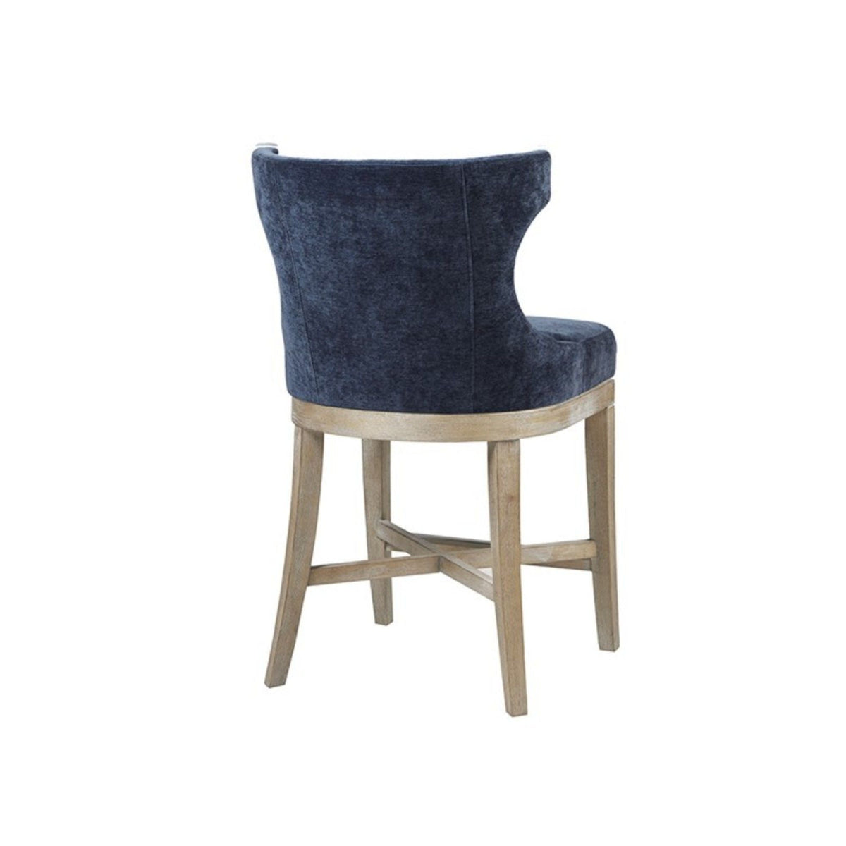 Carson Counter Stool with Swivel Seat - Wingback Design - Beige, Gray, Blue, photo 16 of 25