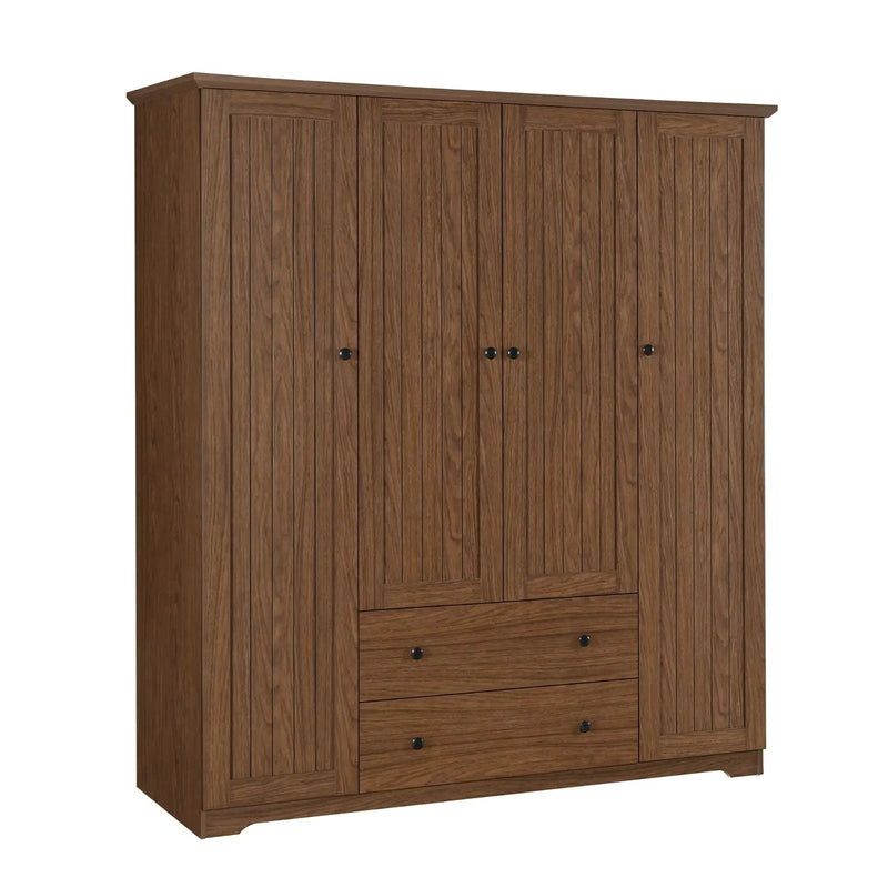 4 Door Wardrobe Armoire With 2 Drawers by Unique Piece Furniture