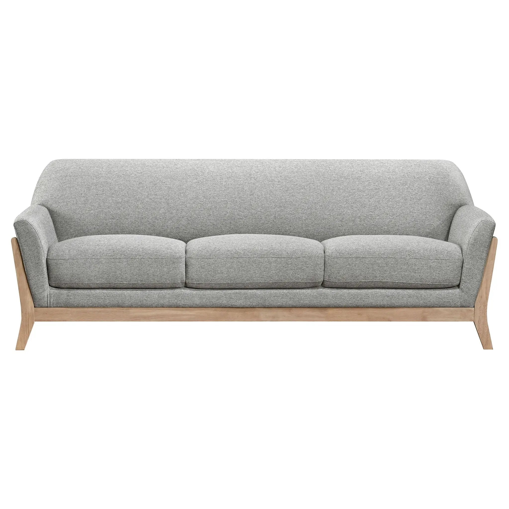 Vaughn Fabric Upholstered Flared Arm Sofa Grey by Unique Piece Furniture