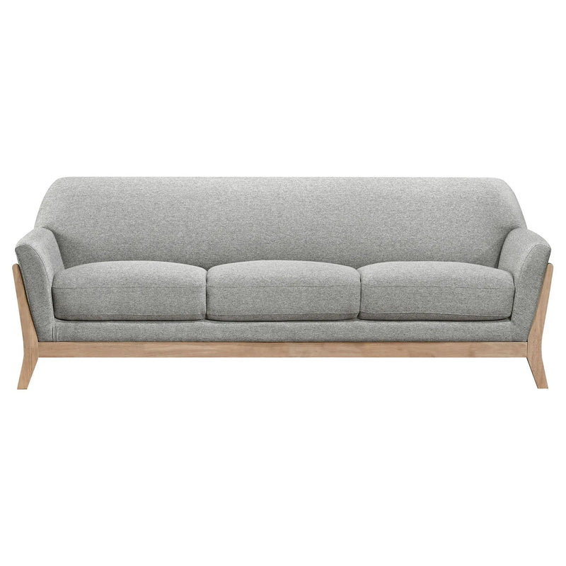 Vaughn Fabric Upholstered Flared Arm Sofa Grey by Unique Piece Furniture