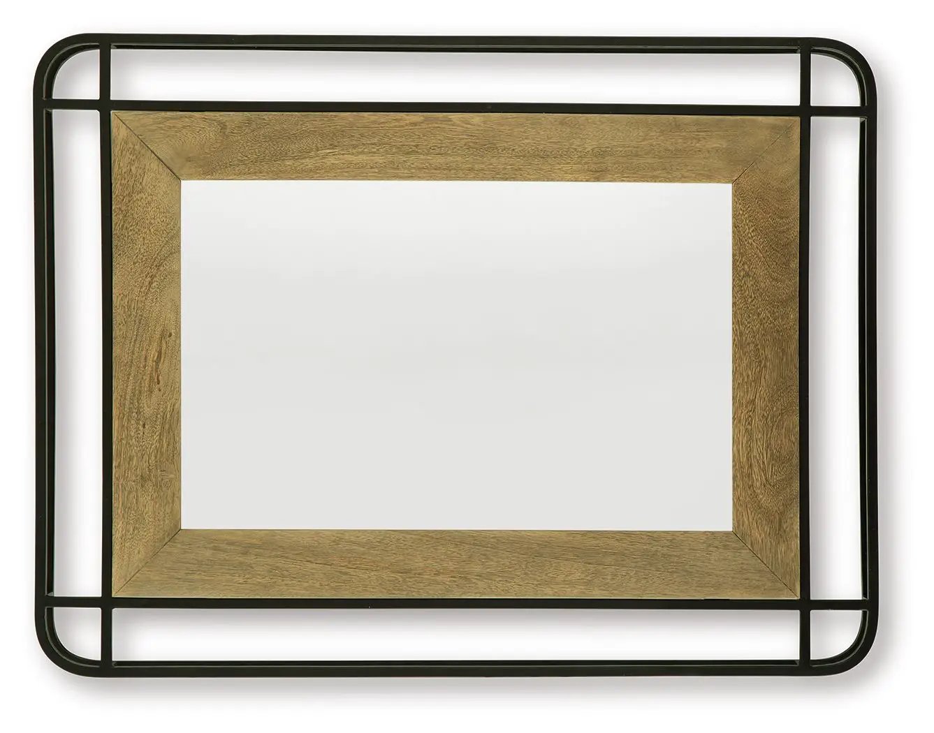 Beelman - Accent Mirror - Black / Brown by Unique Piece Furniture