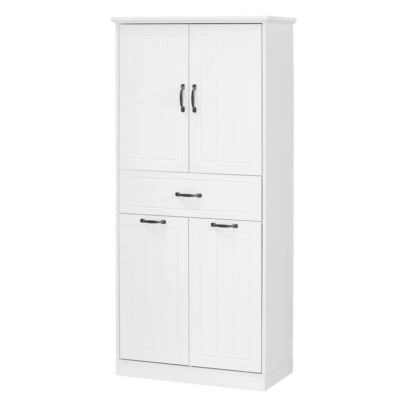 Modern Bathroom Storage Cabinet with Two Laundry Baskets, One Drawer, Adjustable Shelf by HouseOfZazla