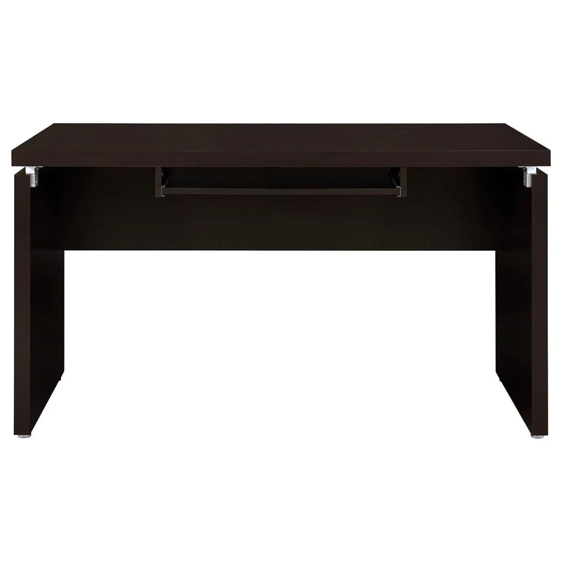 Floating - Top Computer Desk With Pullout Keyboard Shelf - Brown by HouseOfZazla