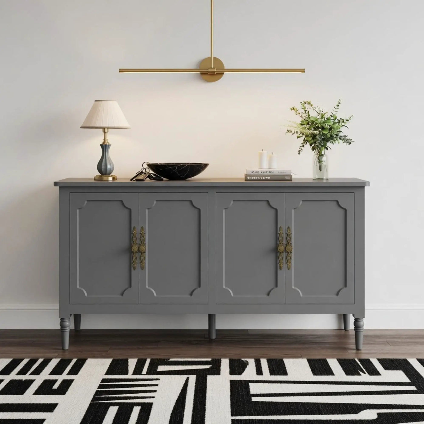 Vintage Buffet Cabinet With Adjustable Shelves by HouseOfZazla