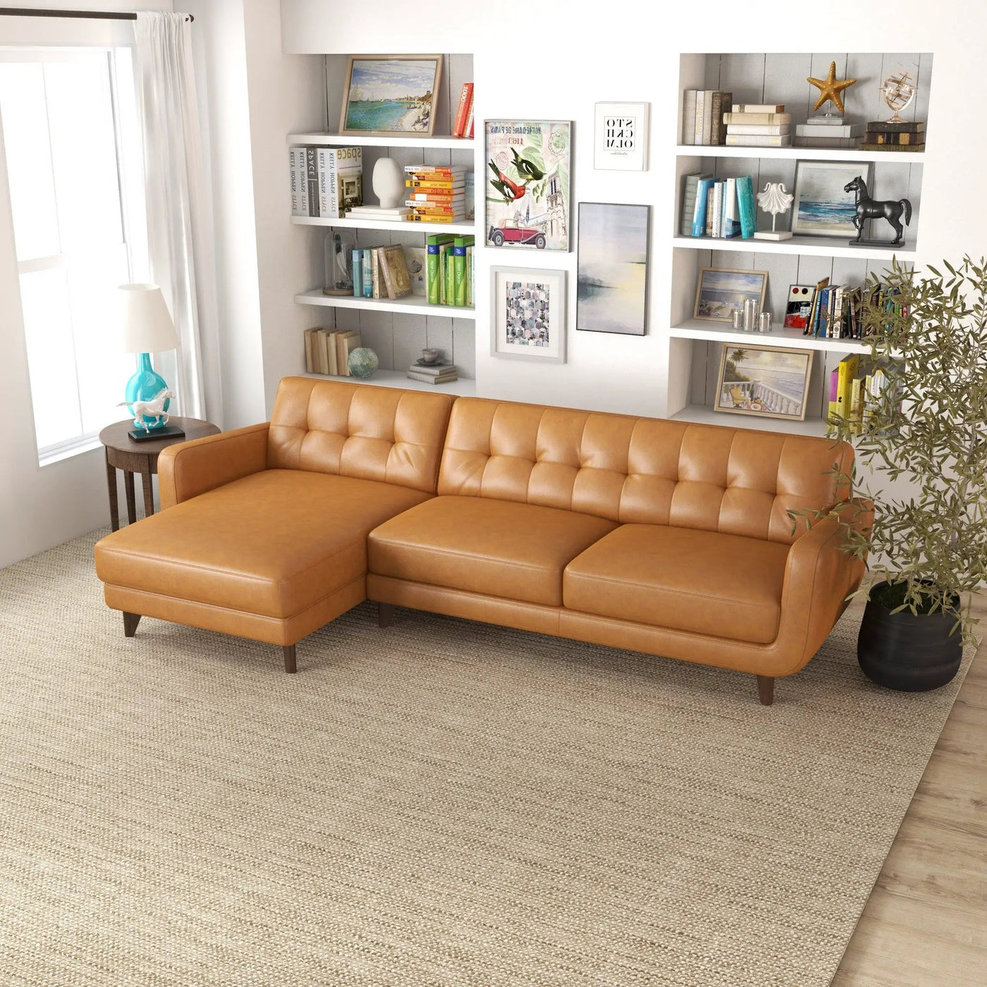 Allison - Mid-Century Modern Sectional Sofa Chaise by HouseOfZazla