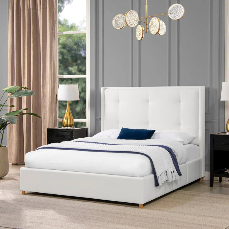 Miramar - Cushion Back Headboard Platform Bed Frame by HouseOfZazla