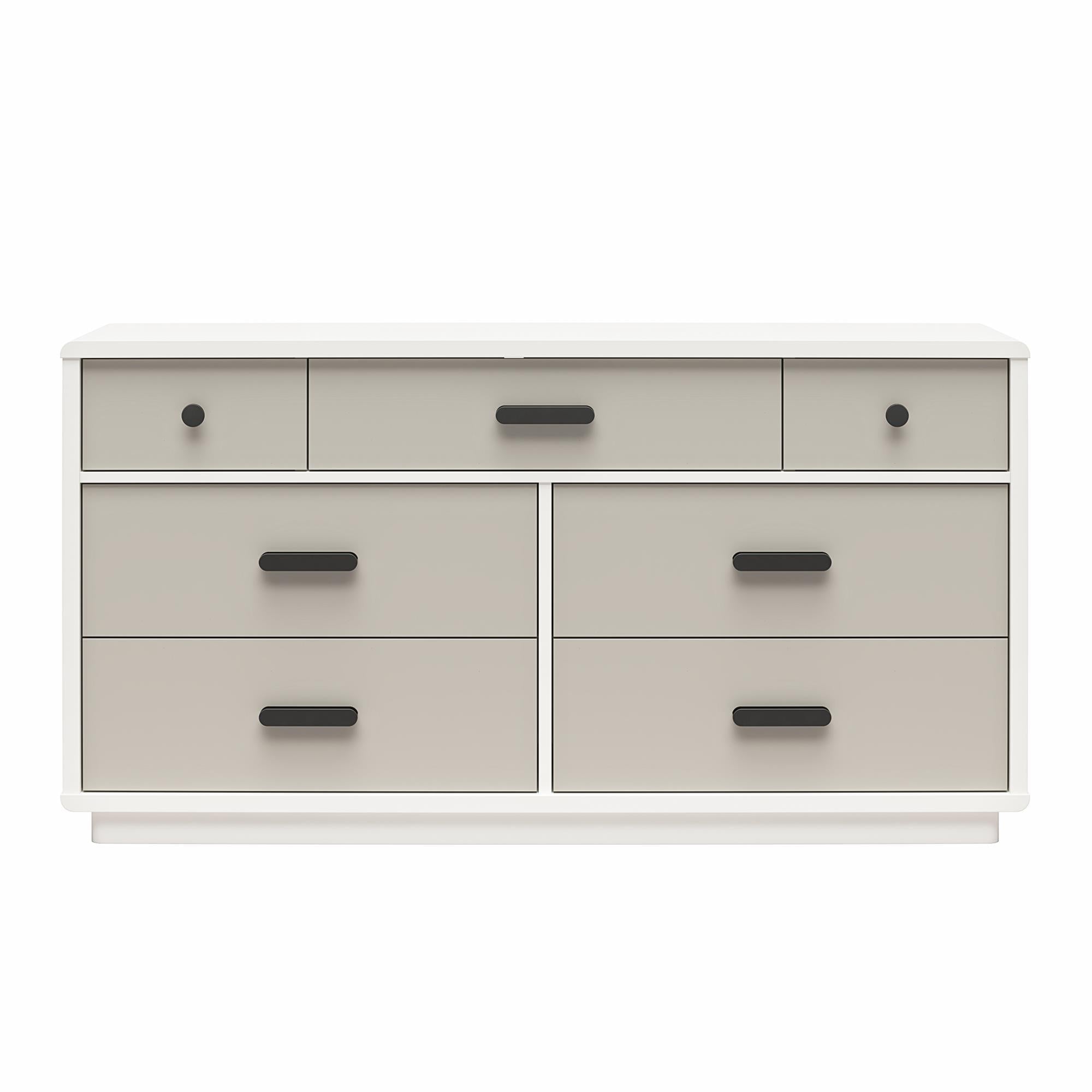 Valencia - 7 Drawer Wide Dresser - Taupe by HouseOfZazla