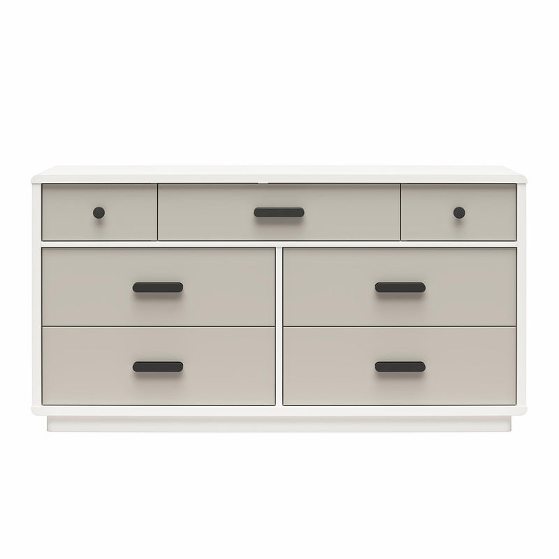 Valencia - 7 Drawer Wide Dresser - Taupe by HouseOfZazla