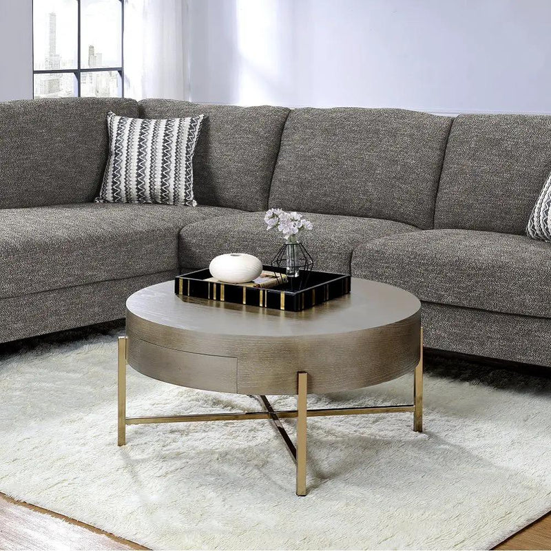 Weyton - Coffee Table - Light Brown & Champagne by Unique Piece Furniture