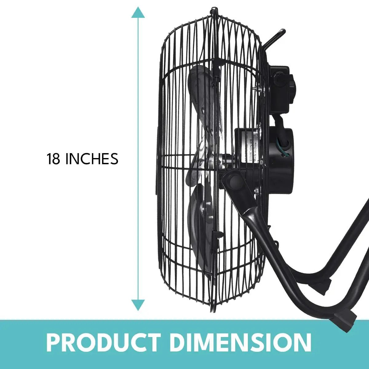 3 Speed High Velocity Industrial Heavy Duty Metal Floor Fan With Tilting Head For Outdoor / Indoor Use by HouseOfZazla