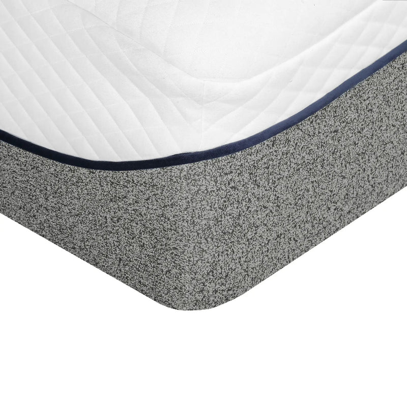 13" Ultra Plush Gel Memory Foam Mattress For Bed With Double Layered Jacquard Cover - Gray / White - King by HouseOfZazla