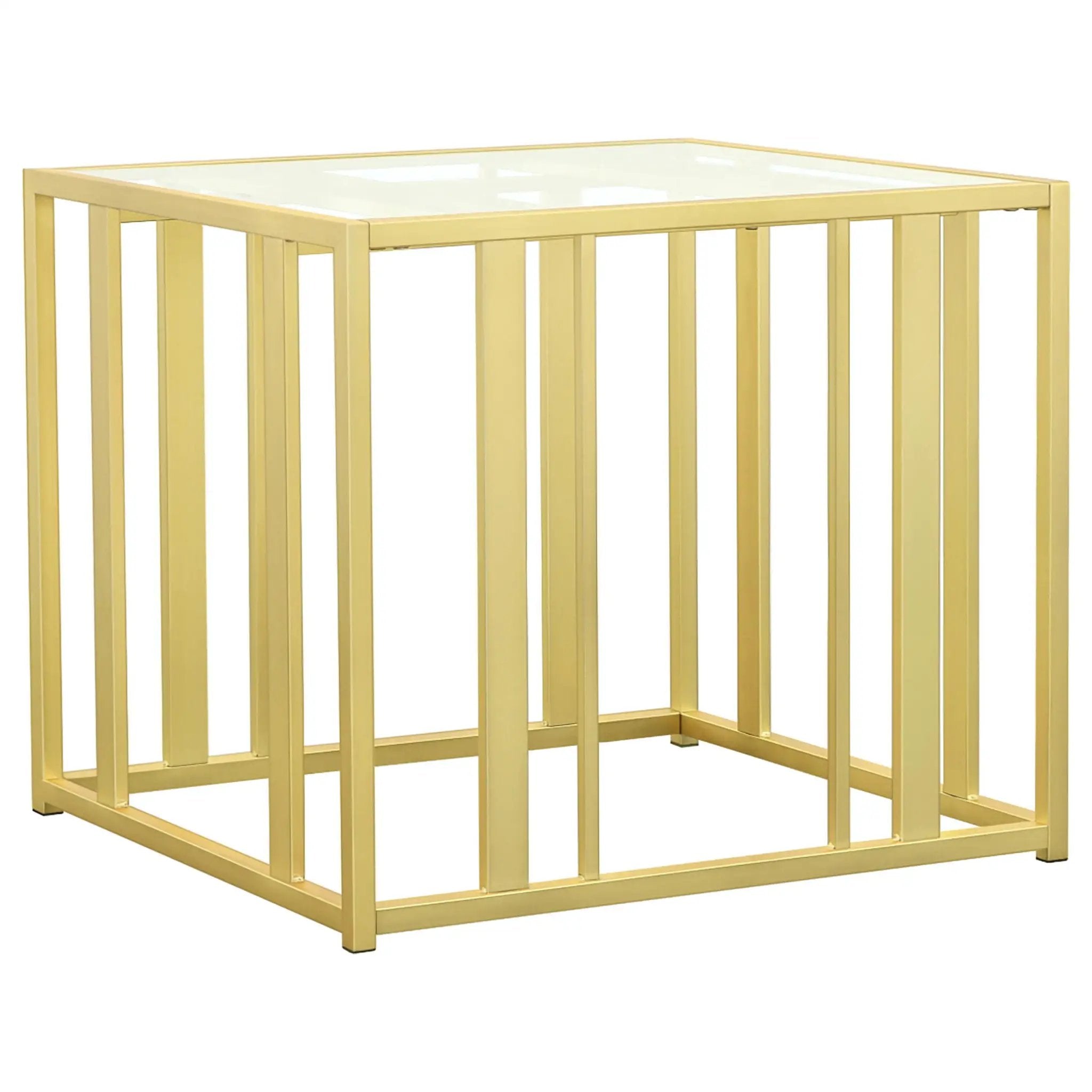 Adri 2-piece Coffee and End Table Set Matte Brass by Unique Piece Furniture