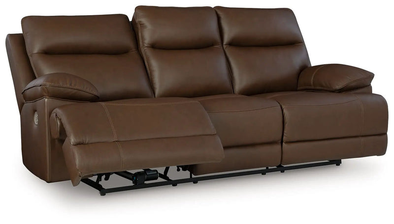 Vonryan - Power Reclining Sofa With Adj Headrest - Tobacco by Unique Piece Furniture