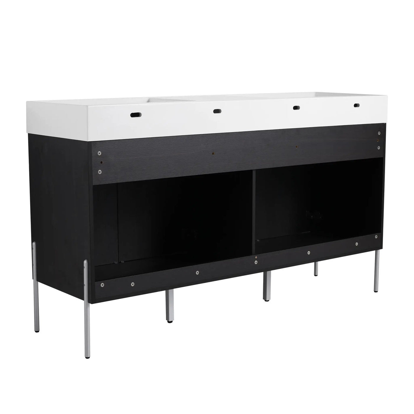 Freestanding Bathroom Vanity With Resin Sink And Storage Cabinet by HouseOfZazla