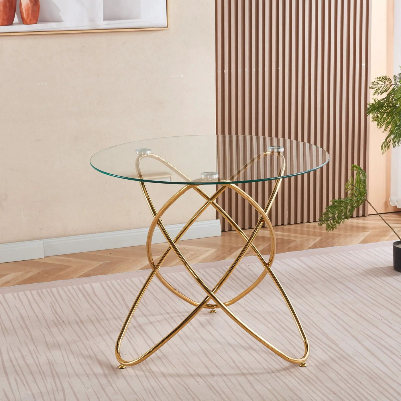 Metal Leg Dining Table With Tempered Glass Top by HouseOfZazla