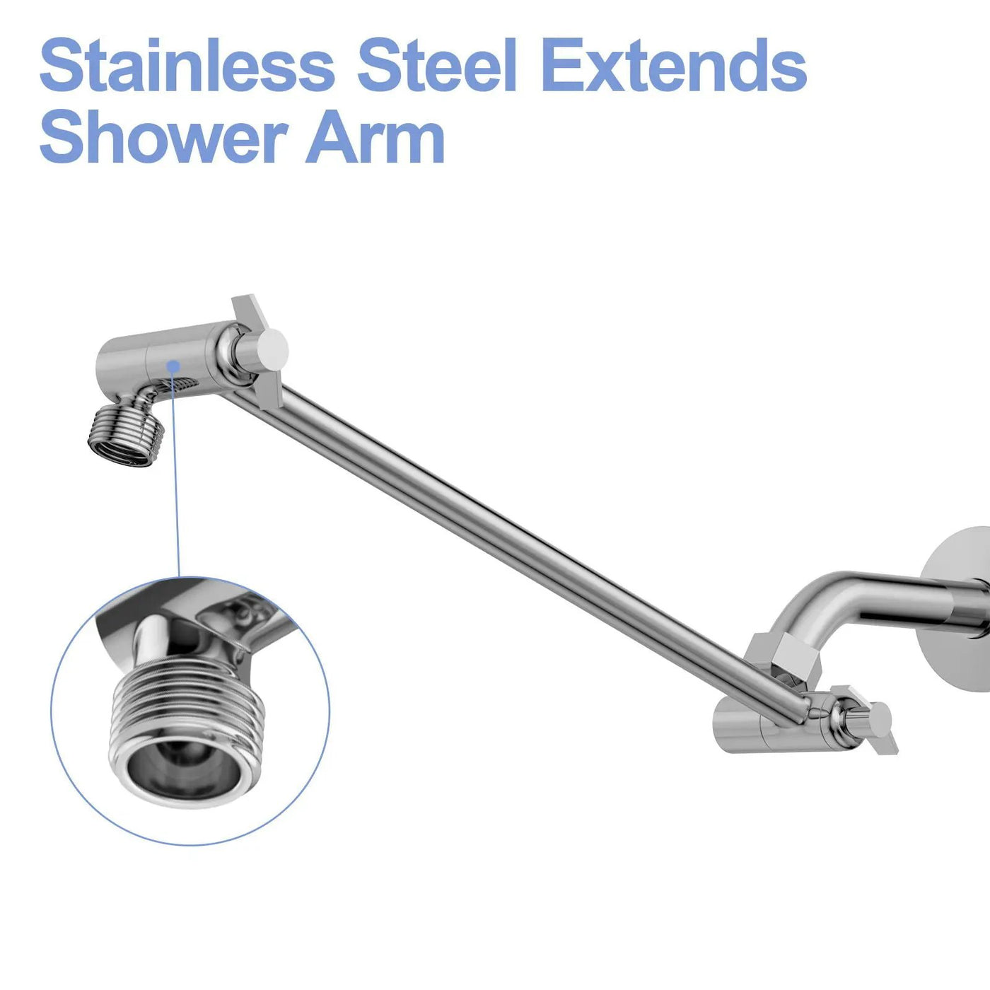 Sleek Design Stainless Steel Shower Arm Extension by HouseOfZazla