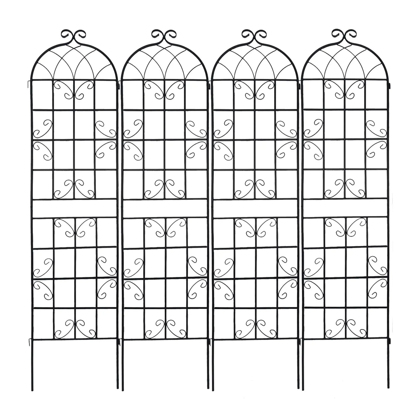 Metal Garden Rustproof Trellis For Climbing Plants Outdoor Flower Support by HouseOfZazla