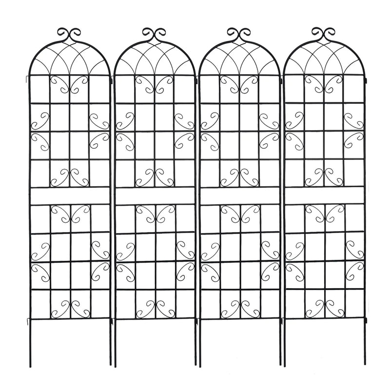 Metal Garden Rustproof Trellis For Climbing Plants Outdoor Flower Support by Unique Piece Furniture