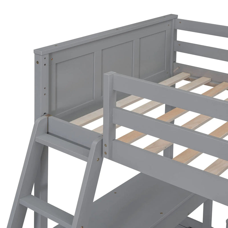 Full Over Full Bunk Bed With Desk